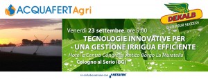 Programma - Tecnologie innovative per una gestione irrigua efficiente