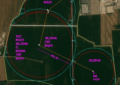 Fase di studio per pivot - ACQUAFERT Agri