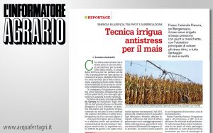 Tecnica irrigua antistress per il mais