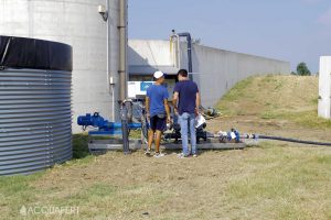 Il separatore e il sistema di filtraggio dell'azienda Horti Padani di Pieve d'Olmi (CR).