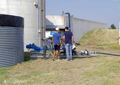 Il separatore e il sistema di filtraggio dell'azienda Horti Padani di Pieve d'Olmi (CR).