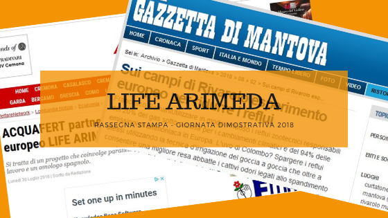 Rassegna stampa LIFE ARIMEDA 2018